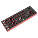 Sealey AK7693 Premier Black Wobble/Rigid Extension Bar Set 1/4", 3/8" & 1/2"Sq Drive 9pc - Premier Black