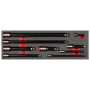 Sealey AK7693 Premier Black Wobble/Rigid Extension Bar Set 1/4", 3/8" & 1/2"Sq Drive 9pc - Premier Black
