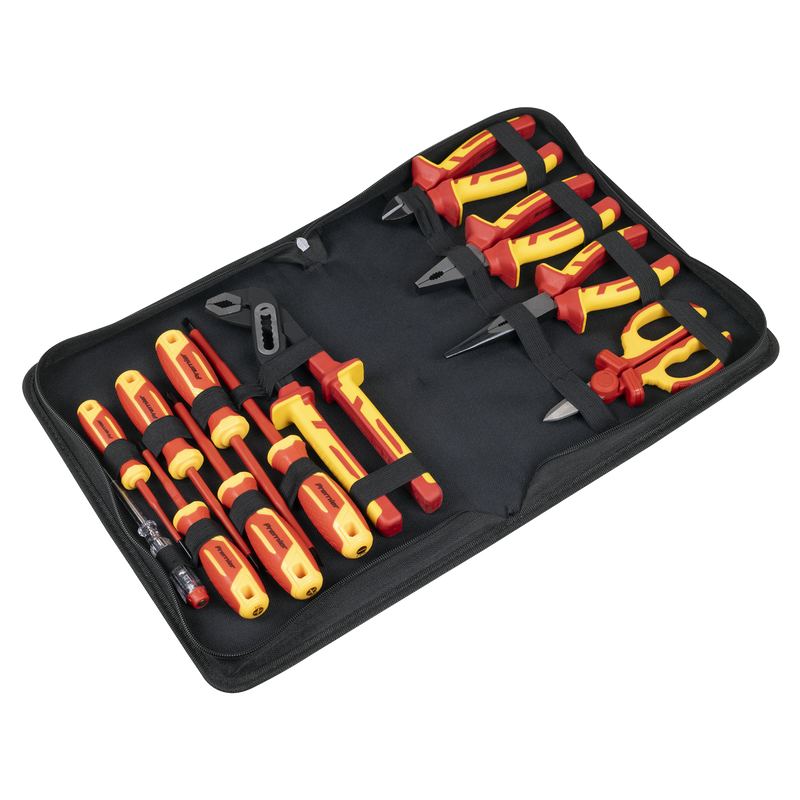 Sealey AK83463 Screwdriver, Pliers & Scissor Set 12pc - VDE Approved