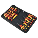 Sealey AK83463 Screwdriver, Pliers & Scissor Set 12pc - VDE Approved