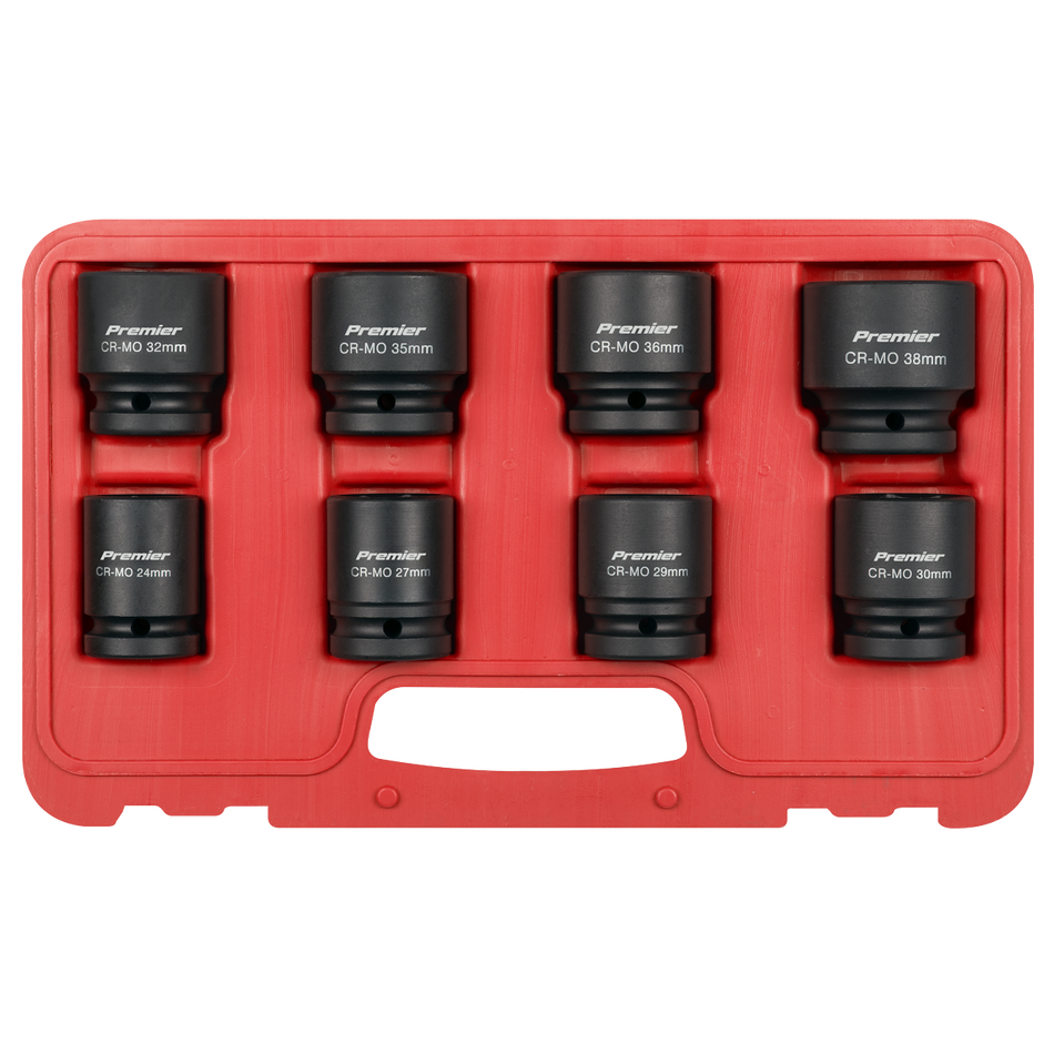 Sealey AK886 Premier Impact Socket Set 3/4"Sq Drive 8pc