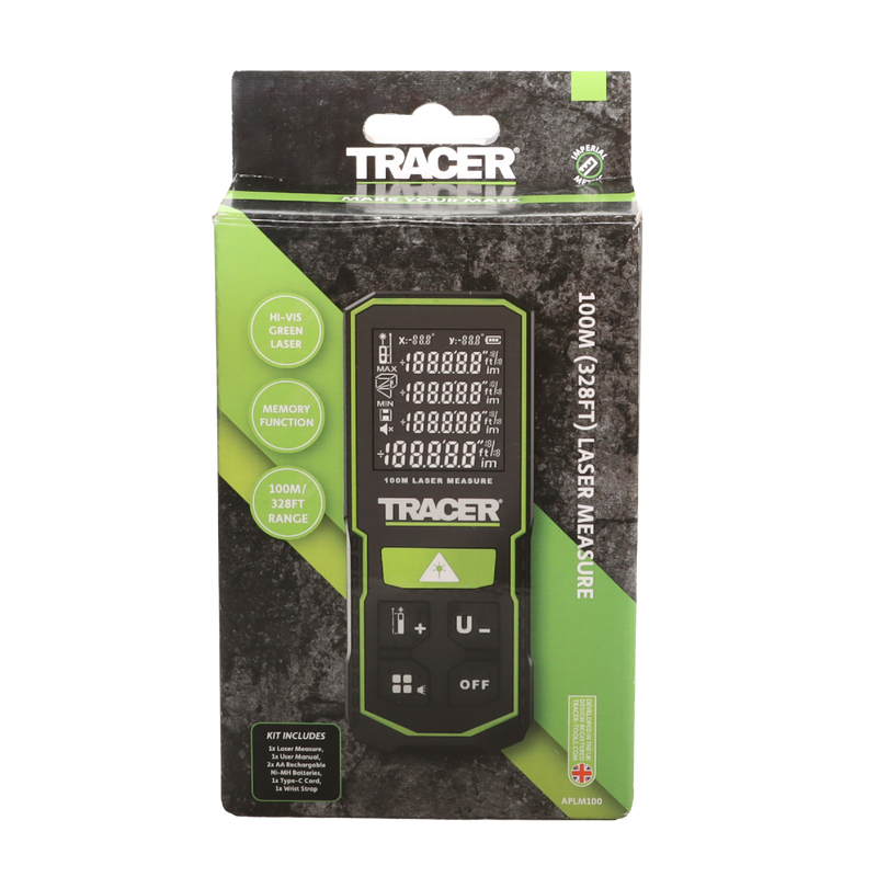 TRACER ALM100 100m (328ft) Laser Measure