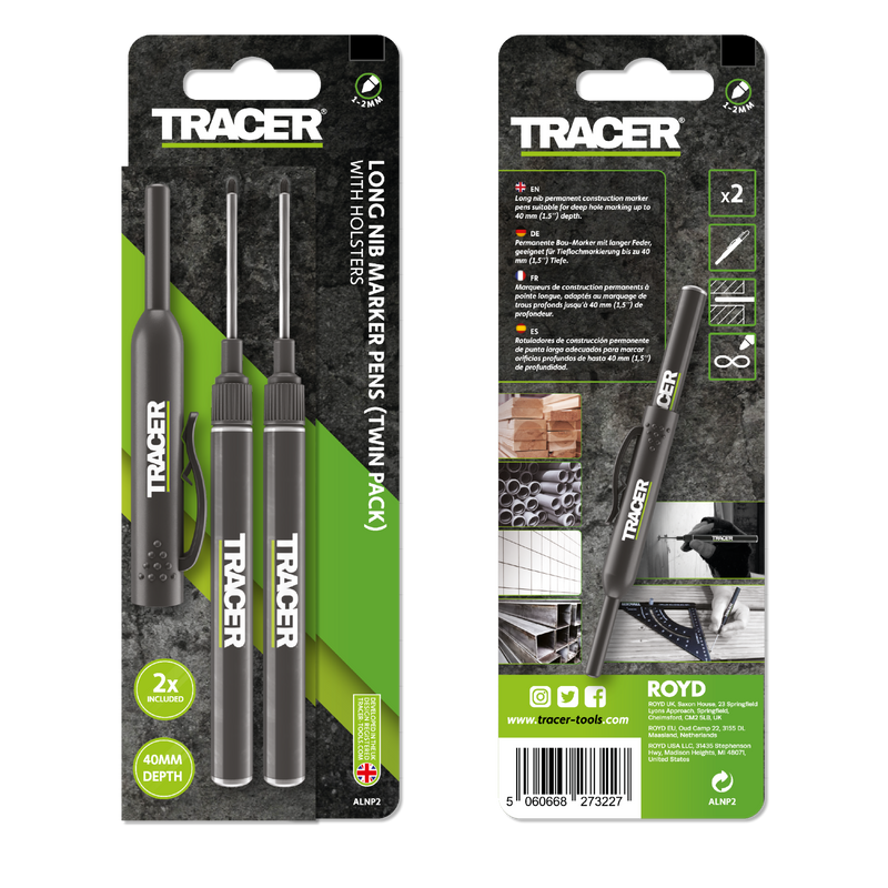 TRACER ALNP2 Long Nib Marker Pens (Twin Pack)