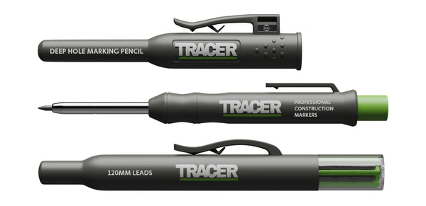 TRACER AMK1 Deep Hole Construction Pencil w/ Replacement Lead set