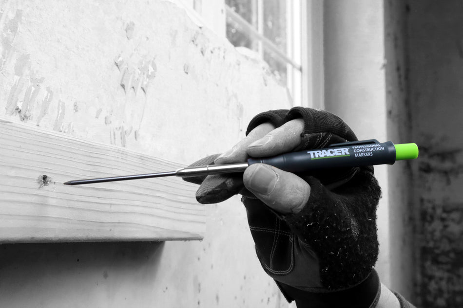 TRACER AMK1 Deep Hole Construction Pencil w/ Replacement Lead set