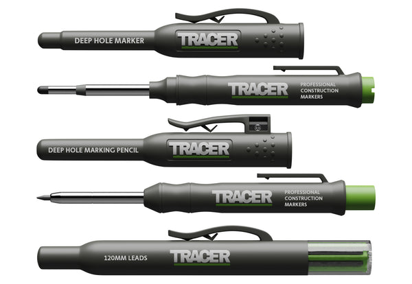 TRACER AMK3  Complete Marking Kit w/ Double-Tipped Marker Pen, Deep Hole Construction Pencil, Replacement Lead set & Site Holsters