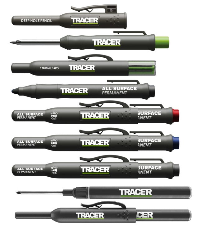 TRACER 8PC Construction Marker Kit with storage case