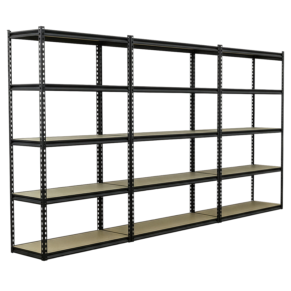 Sealey AP1200RCOMBO1 Racking Unit with 5 Shelves 220kg Capacity Per Level - Set of 3