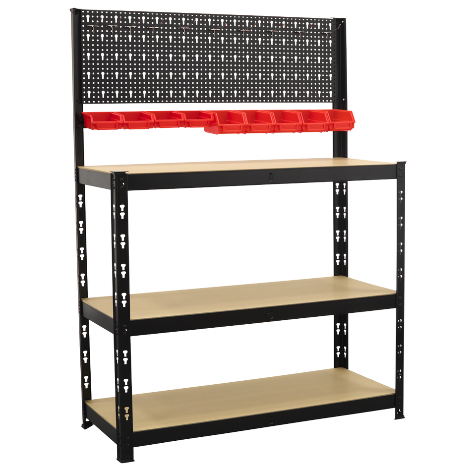 Sealey AP12601 Steel Workbench with Pegboard 1m