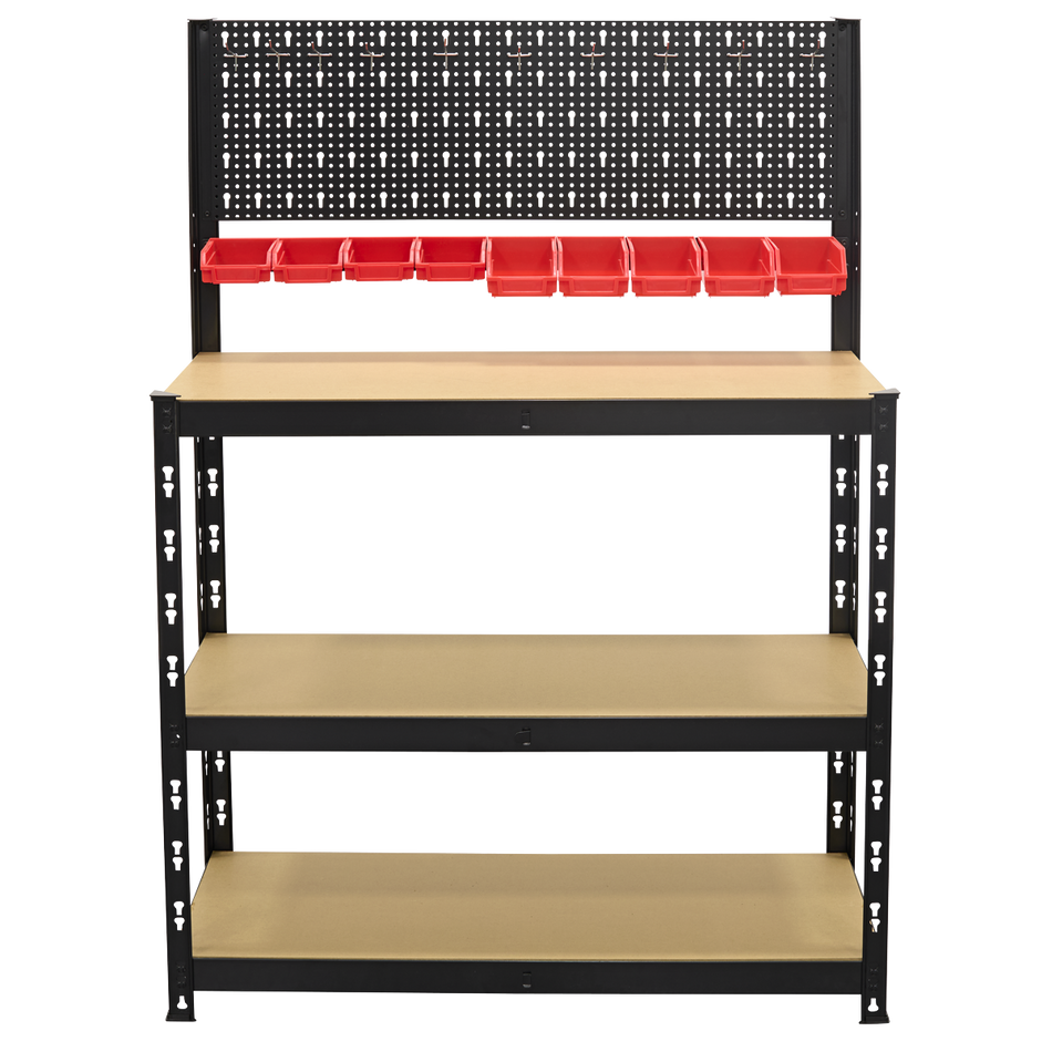 Sealey AP12601 Steel Workbench with Pegboard 1m