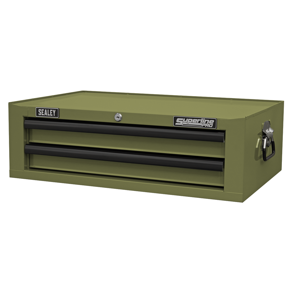 Sealey AP26029TK Superline PRO® Mid-Box Tool Chest 2 Drawer - Khaki