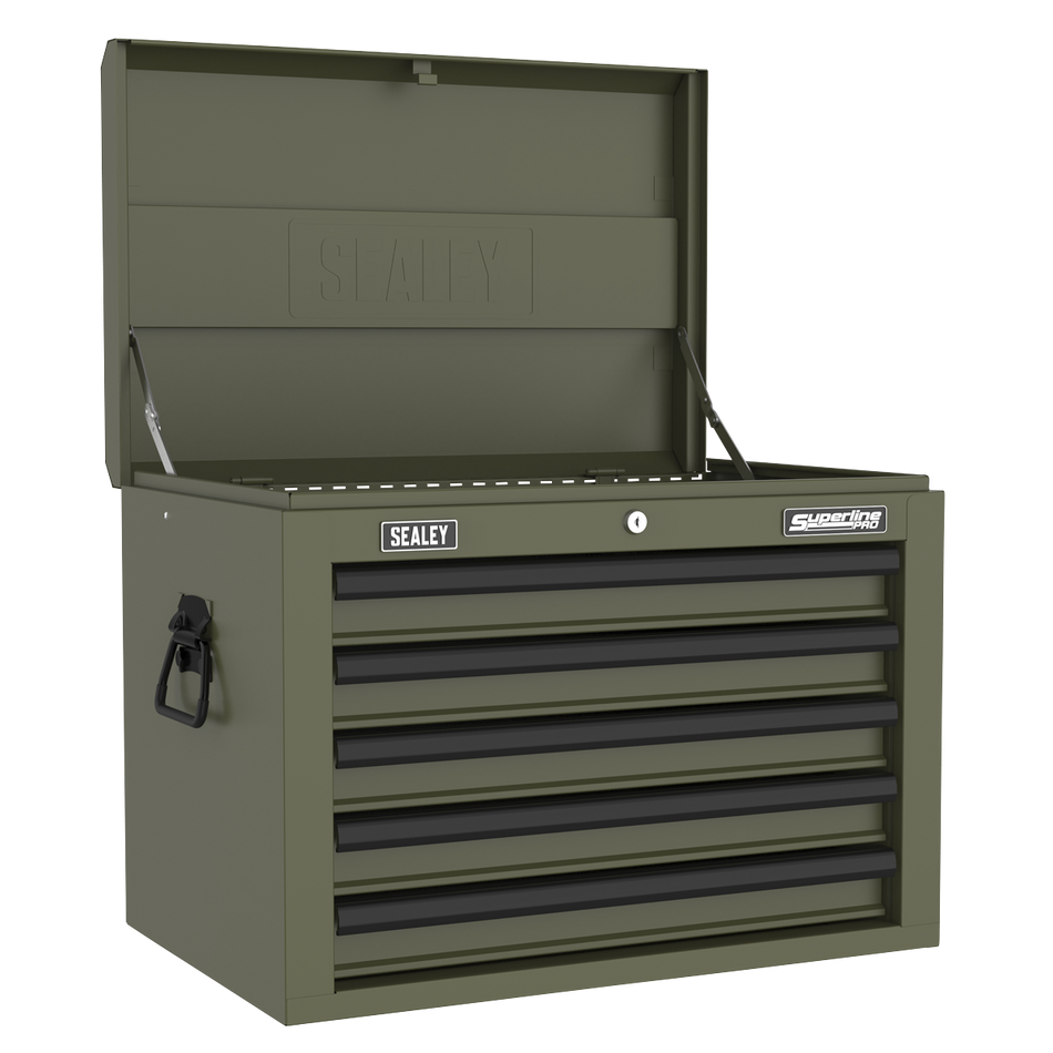 Sealey AP26059TK Superline PRO® Heavy-Duty Topchest 5 Drawer - Khaki
