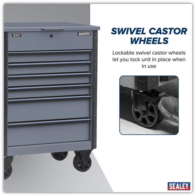 SEALEY AP266G Superline Pro¨ Tool Trolley 6 Drawer - Grey