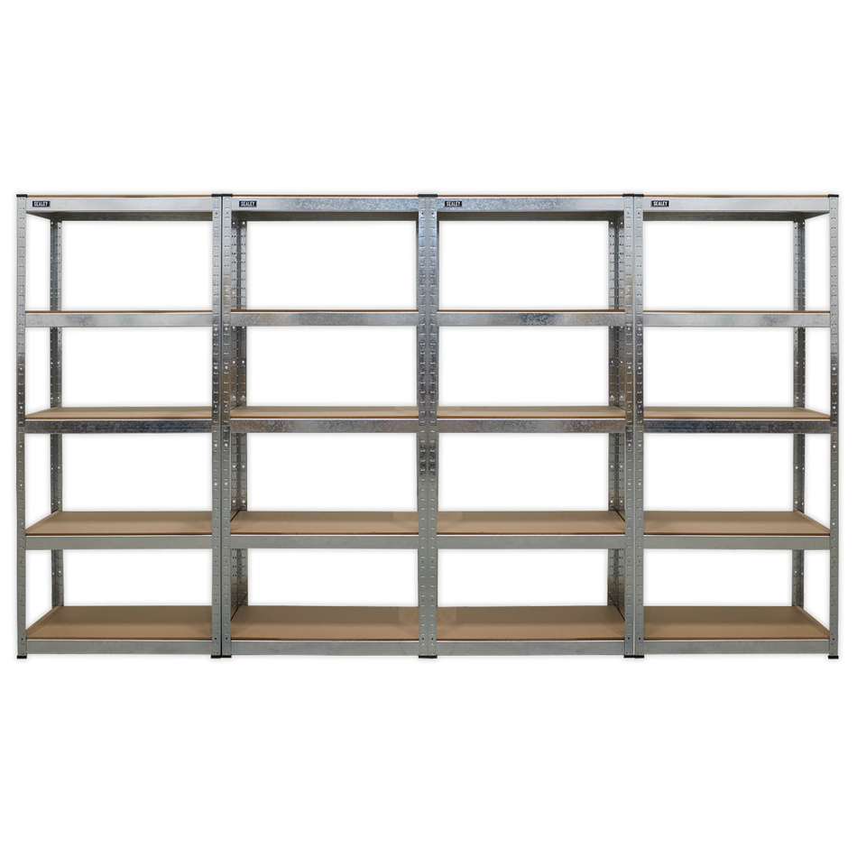 Sealey AP6150GSCOMBO Racking Unit 5 Shelf 150kg Capacity Per Level - Set of 4