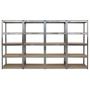 Sealey AP6150GSCOMBO Racking Unit 5 Shelf 150kg Capacity Per Level - Set of 4