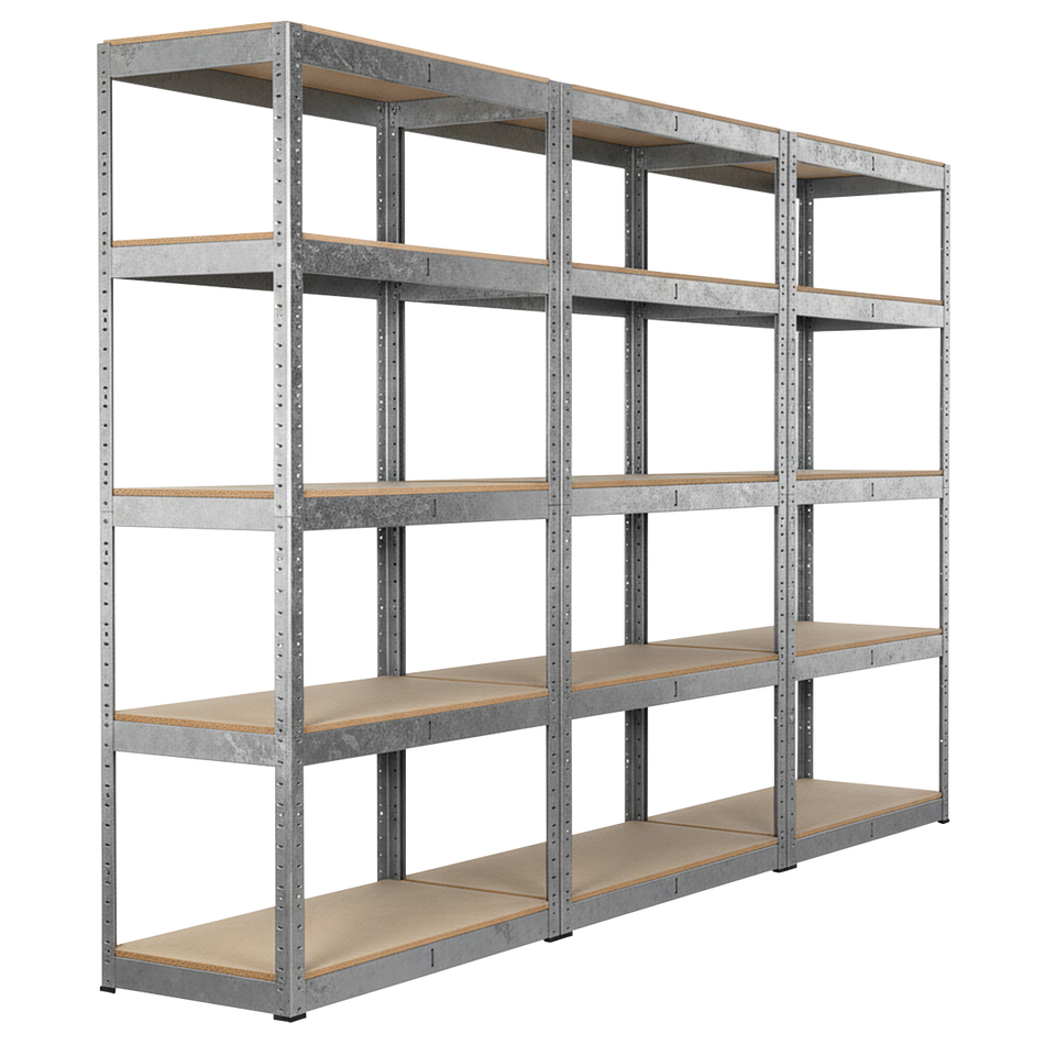 Sealey AP6350GSCOMBO1 Racking Unit with 5 Shelves 350kg Capacity Per Level - Set of 3