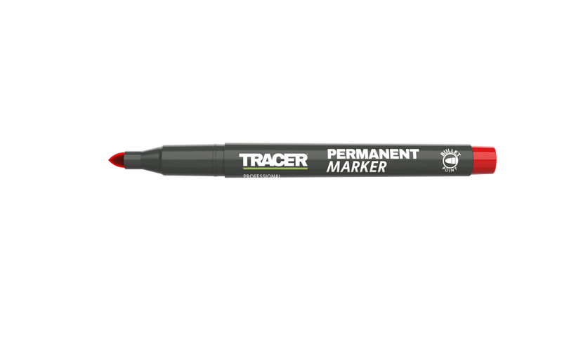 TRACER APMK1 4pc Pack of Permanent Markers - 2x Black, 1x Red & 1x Blue