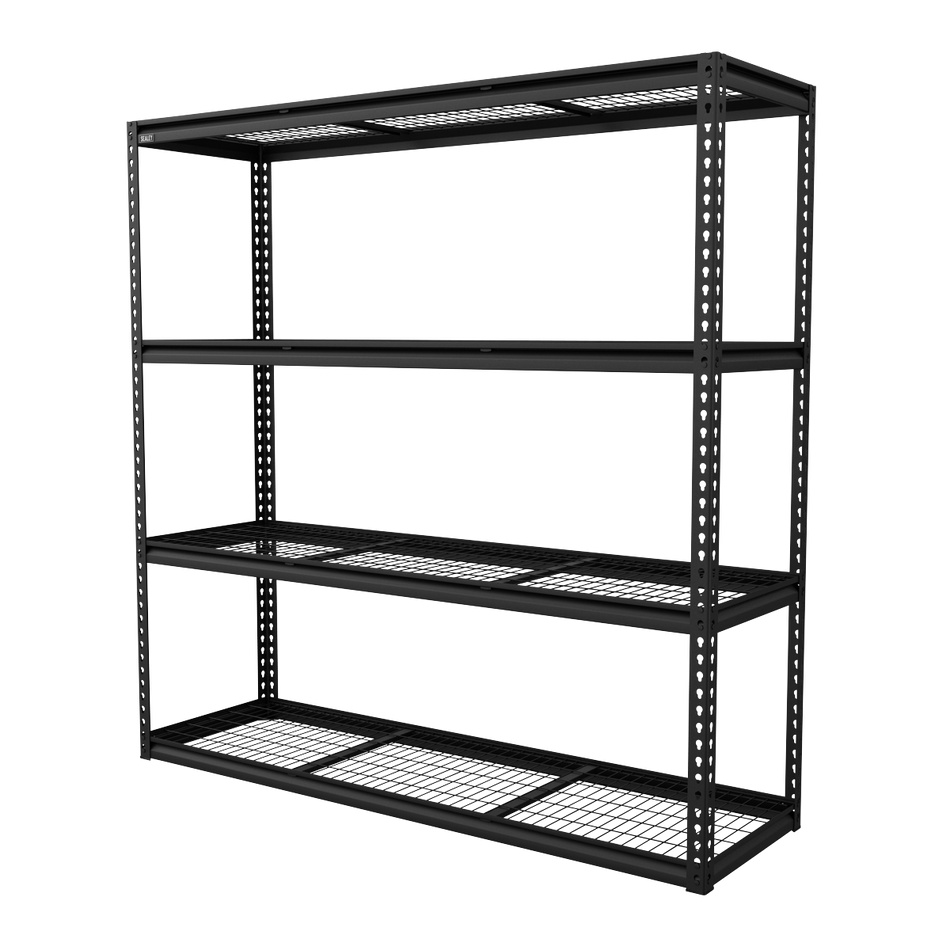 Sealey APMR1 Heavy-Duty Modular Racking Unit with 4 Mesh Shelves 300kg Capacity Per Level 1820mm