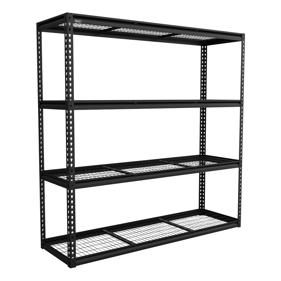 Sealey APMR1 Heavy-Duty Modular Racking Unit with 4 Mesh Shelves 300kg Capacity Per Level 1820mm