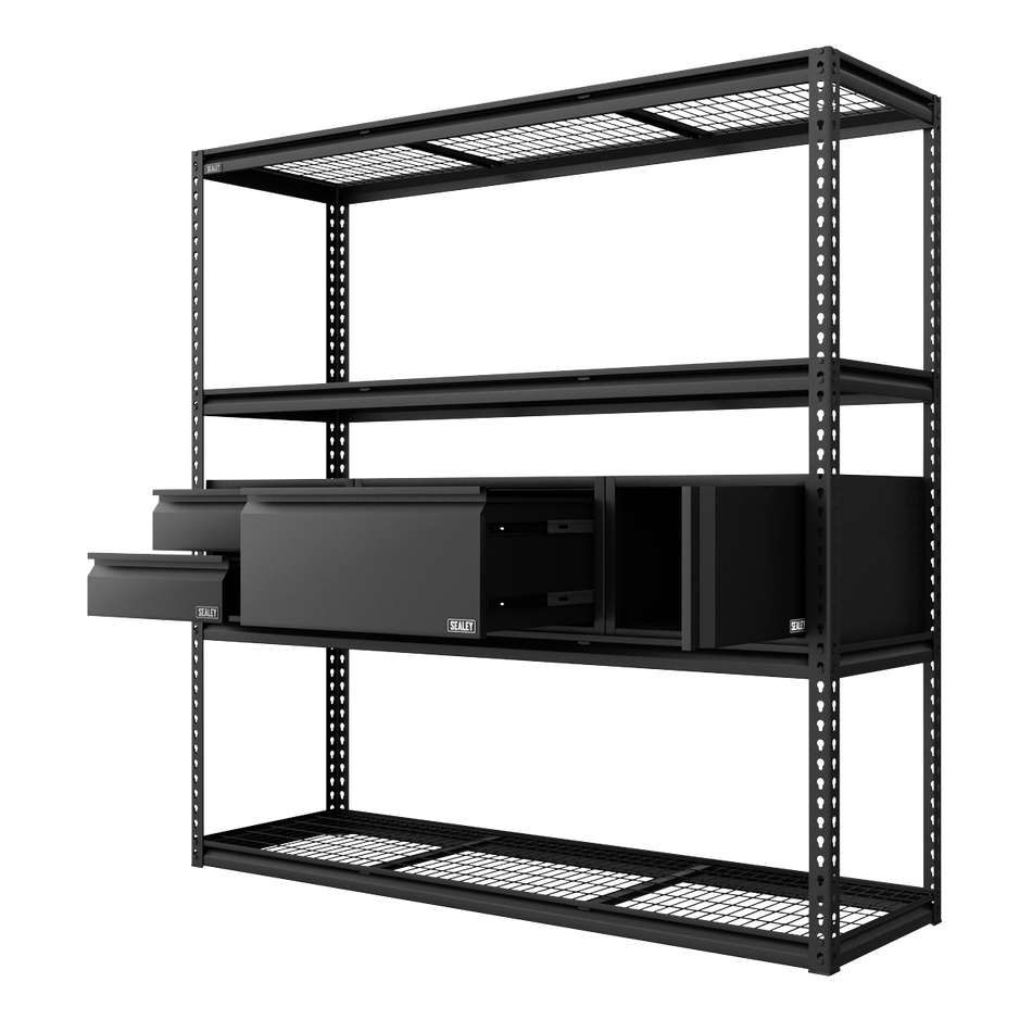 Sealey APMRCOMBO1 Heavy-Duty Modular Racking Kit with 3 Storage Units
