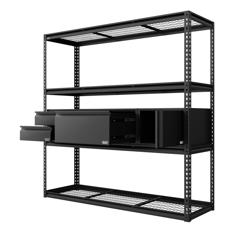 Sealey APMRCOMBO1 Heavy-Duty Modular Racking Kit with 3 Storage Units