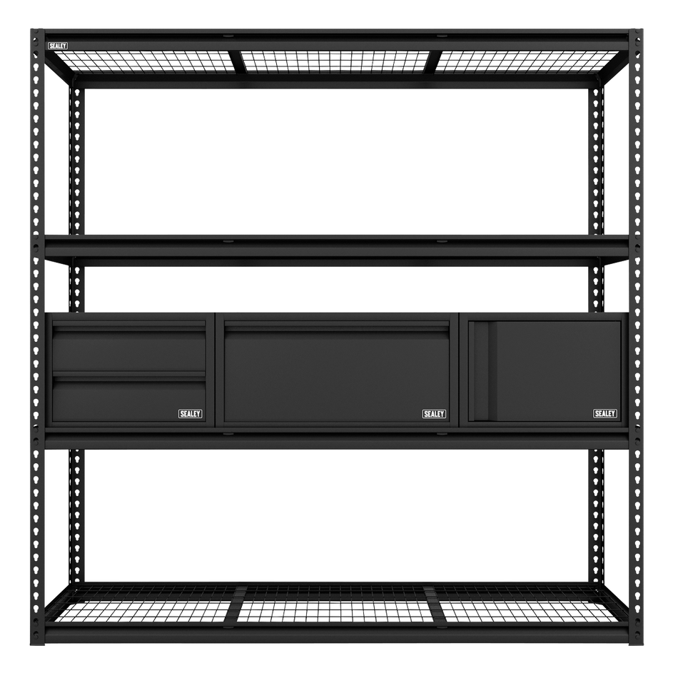 Sealey APMRCOMBO1 Heavy-Duty Modular Racking Kit with 3 Storage Units