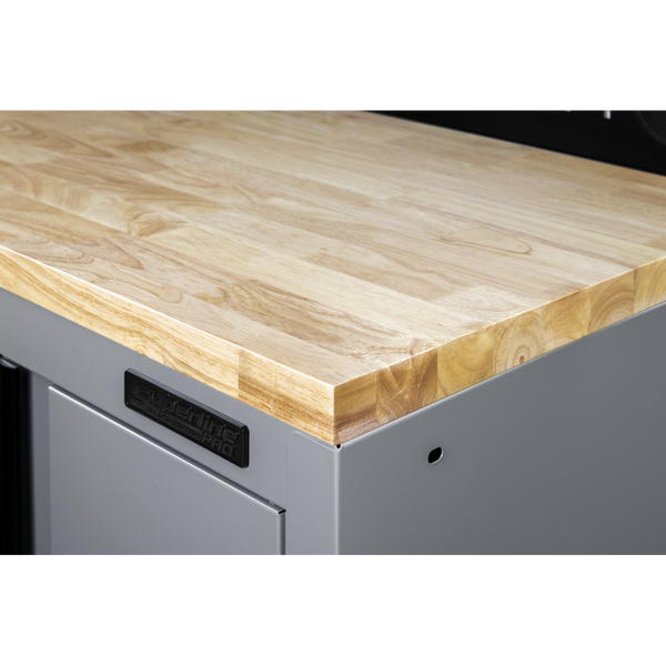 Sealey APMS30WB Superline PRO® Black Edition Rubber Wood Worktop 1360mm