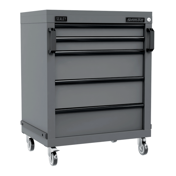Sealey APMS34BE Superline PRO® Black Edition Modular Mobile Cabinet 5 Drawer 650mm