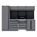 Sealey APMSBESTACK02SS Superline PRO® Black Edition Storage System with Stainless Worktop 2.64m