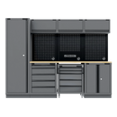 Sealey APMSBESTACK02W Superline PRO® Black Edition Storage System with Rubber Wood Worktop 2.64m