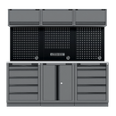Sealey APMSBESTACK04SS Superline PRO® Black Edition Storage System with Stainless Worktop 2.04m