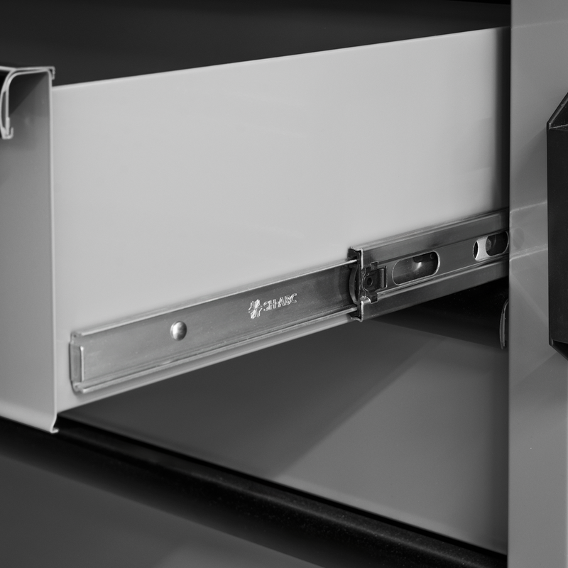 SEALEY APMSBESTACK04WW Superline PRO¨ Black Edition Storage System with Rubber Wood Worktop 2.04m