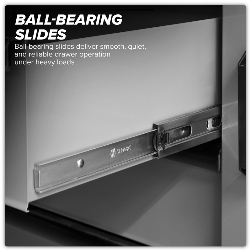 SEALEY APMSBESTACK04WW Superline PRO¨ Black Edition Storage System with Rubber Wood Worktop 2.04m