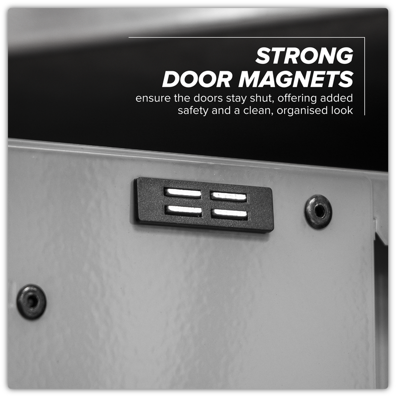 SEALEY APMSBESTACK04WW Superline PRO¨ Black Edition Storage System with Rubber Wood Worktop 2.04m