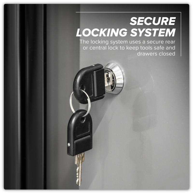 SEALEY APMSBESTACK04WW Superline PRO¨ Black Edition Storage System with Rubber Wood Worktop 2.04m