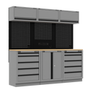 SEALEY APMSBESTACK04WW Superline PRO¨ Black Edition Storage System with Rubber Wood Worktop 2.04m