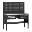 Sealey APMWB60COMBO3SS Superline PRO® Modular Workbench with 4 Drawers Stainless Steel Worktop 1525mm