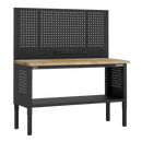 Sealey APMWB60COMBOW Superline PRO® Modular Workbench with Pegboard Back Panel Wooden Worktop 1525mm