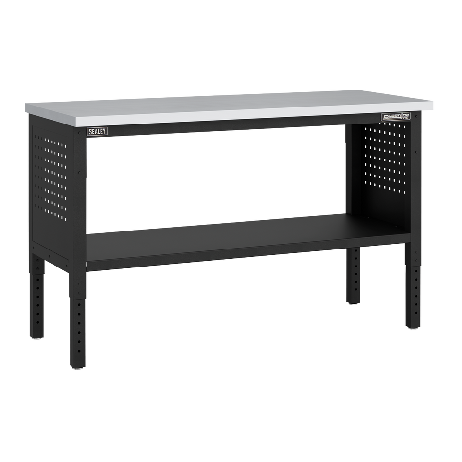 Sealey APMWB60SS Superline PRO® Modular Workbench with Stainless Steel Worktop & Adjustable Height 1525mm
