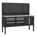 Sealey APMWB72COMBO2SS Superline PRO® Modular Workbench with 6 Drawers & Cupboard Stainless Steel Worktop 1830mm