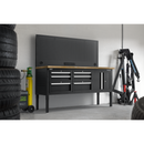 Sealey APMWB72COMBO2W Superline PRO® Modular Workbench with 6 Drawers & Cupboard Wooden Worktop 1830mm