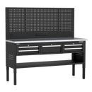 Sealey APMWB72COMBO3SS Superline PRO® Modular Workbench with 5 Drawers Stainless Steel Worktop 1830mm