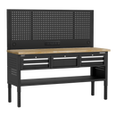 Sealey APMWB72COMBO3W Superline PRO® Modular Workbench with 5 Drawers Wooden Worktop 1830mm