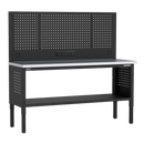 Sealey APMWB72COMBOSS Superline PRO® Modular Workbench with Pegboard Back Panel Stainless Steel Worktop 1830mm