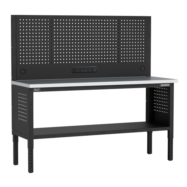 Sealey APMWB72COMBOSS Superline PRO® Modular Workbench with Pegboard Back Panel Stainless Steel Worktop 1830mm