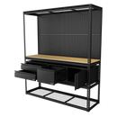 Sealey APMWBCOMBO1 Heavy-Duty Modular Workbench & Racking Kit with 3 Storage Units