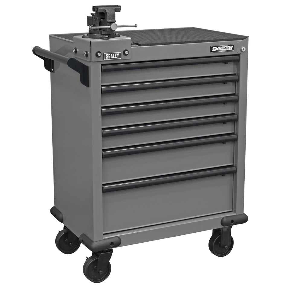 Sealey APMWS2COMBO Superline PRO® Rollcab 6 Drawer with SG Swivel Base 100mm Vice