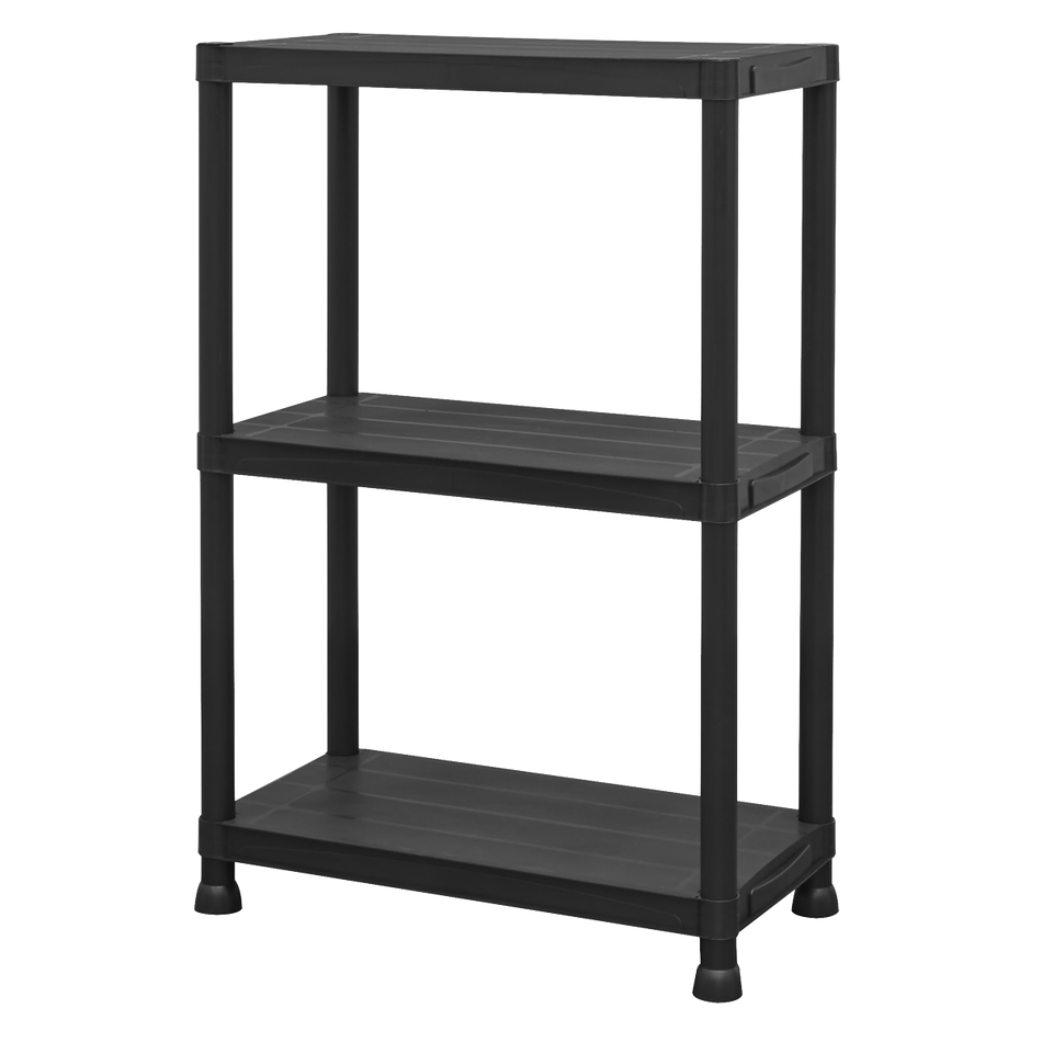 Sealey APPR3 Plastic Racking Unit with 3 Shelves 25kg Capacity Per Level