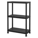 Sealey APPR3 Plastic Racking Unit with 3 Shelves 25kg Capacity Per Level