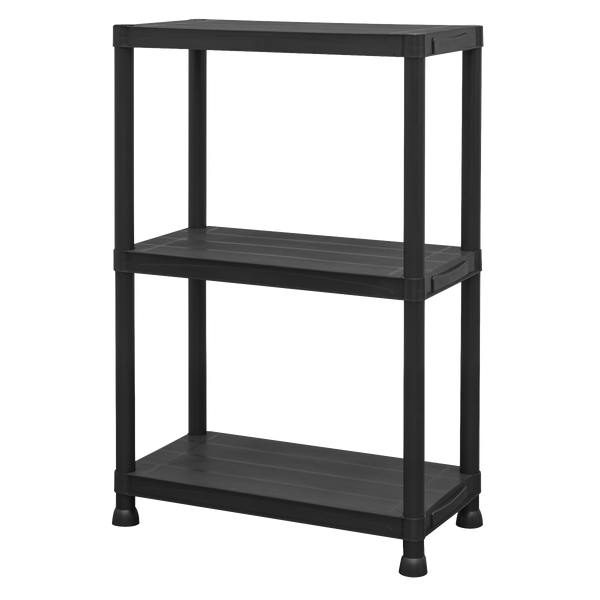 Sealey APPR3 Plastic Racking Unit with 3 Shelves 25kg Capacity Per Level